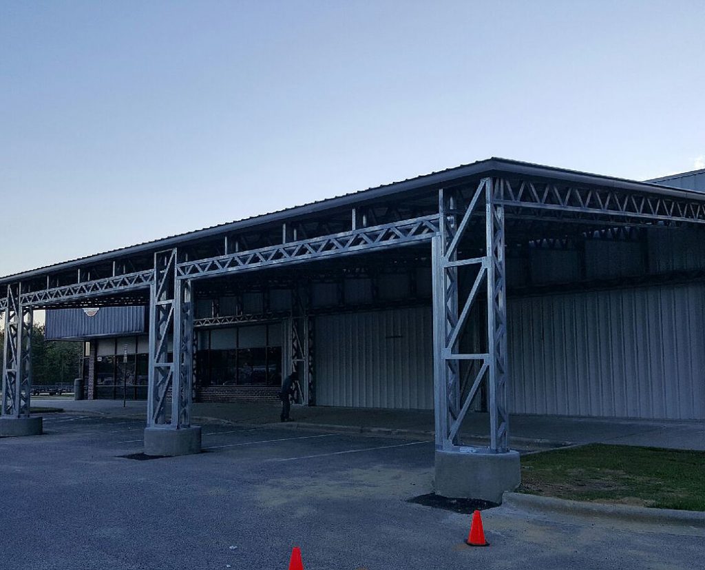 #125 Large Lean-to On Existing Structure - Elite Metal Structures