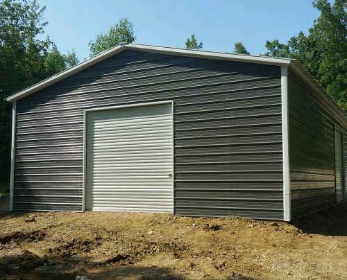 Garage 24'Wx30'Lx10'H Vertical Roof - Elite Metal Structures