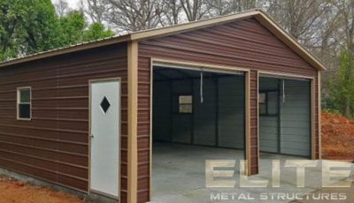 24x26-Earth-Brown-Metal-Garage