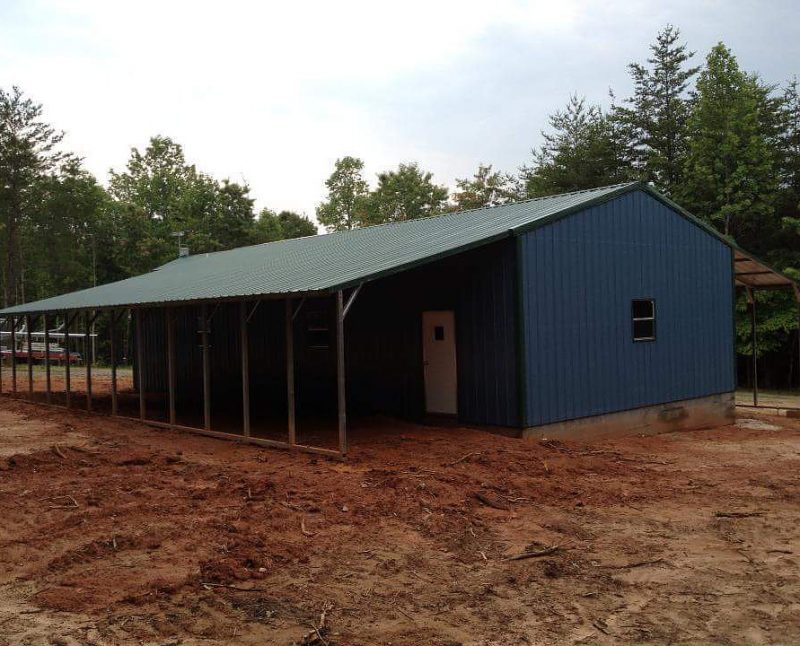 503 Barn With 2 Open LeanTo’s Elite Metal Structures