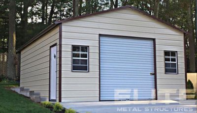 20’Wx25’Lx9’H Metal Garage Storage Building | Elite Metal Structures