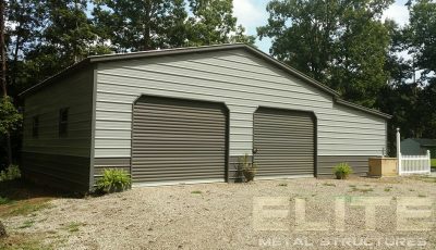 #20 44'Wx41'Lx14'&11'H Barn W/ 2 Lean-To's - Elite Metal Structures