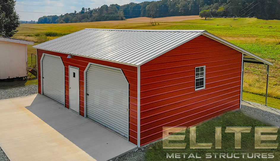 2 Car Garages  Elite Metal Structures