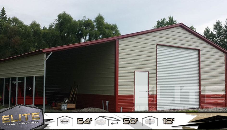 30'Wx50'Lx12'H Steel Garage Building